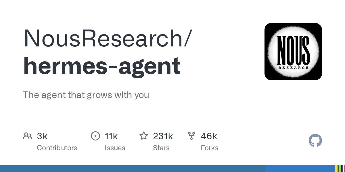 NousResearch 开源 hermes-agent:本地就能跑的 agent 栈