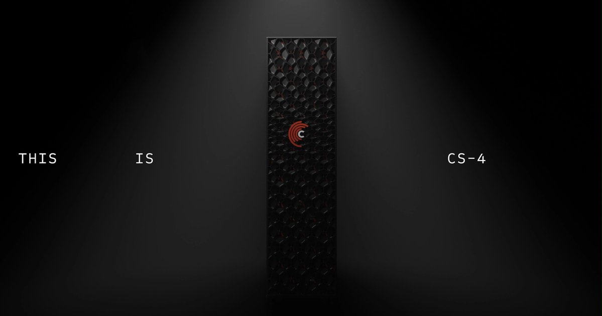 Cerebras CS-4 supercomputer launch · 1000 tok/s inference on 10T-parameter models and 10x throughput per megawatt